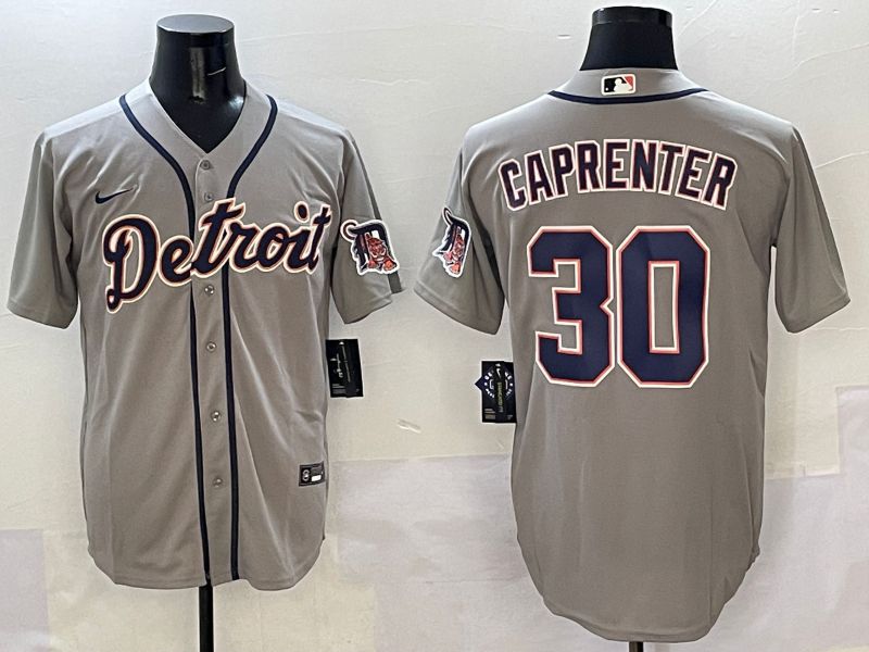 Men Detroit Tigers 30 Caprenter Grey Game Nike 2025 MLB Jersey style 5072